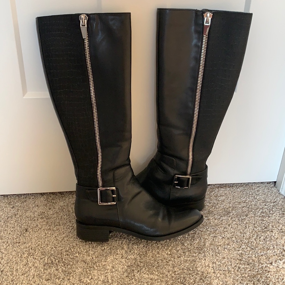 Calvin Klein Leather Riding Boots